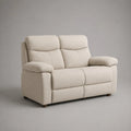 2-Sitzer-Relaxsofa mit manueller Liegefunktion, Polyester-Chenille, Cremeweiß, 150 × 95 × 102 cm